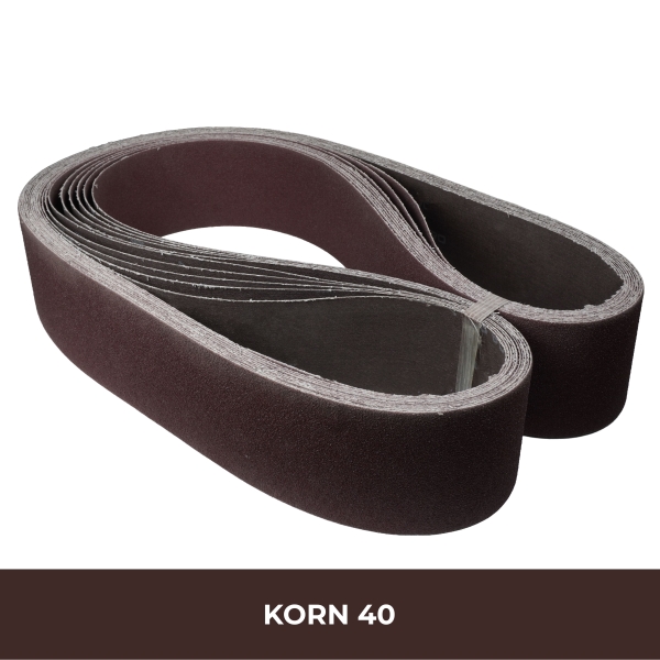 Schleifbänder 75x2000 mm Korn 40 Stahl und Holz